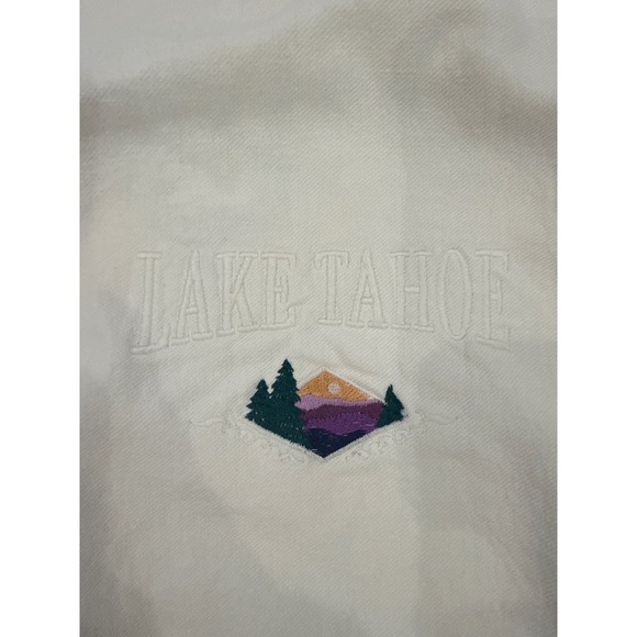 San Segal Sportswear Other - Vintage San Segal Lake Tahoe Quarter Zip Sweatshirt White Made‎ in USA Mens XL